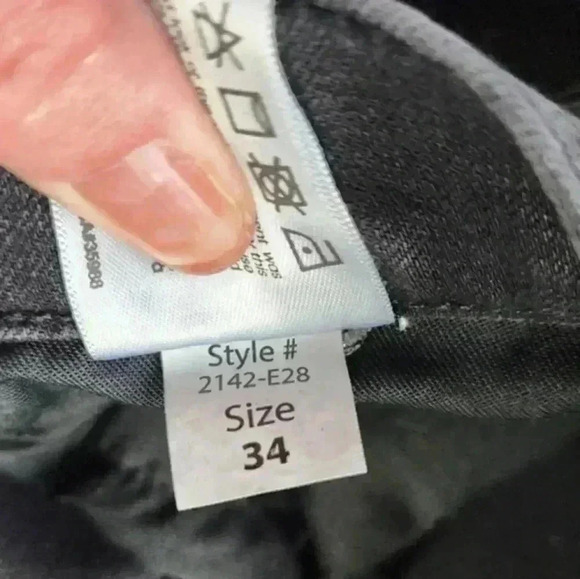 Yoga Jeans Emily Slim Jeans Washed Black High Rise Mom Fit Denim Women's 34 - Picture 12 of 16